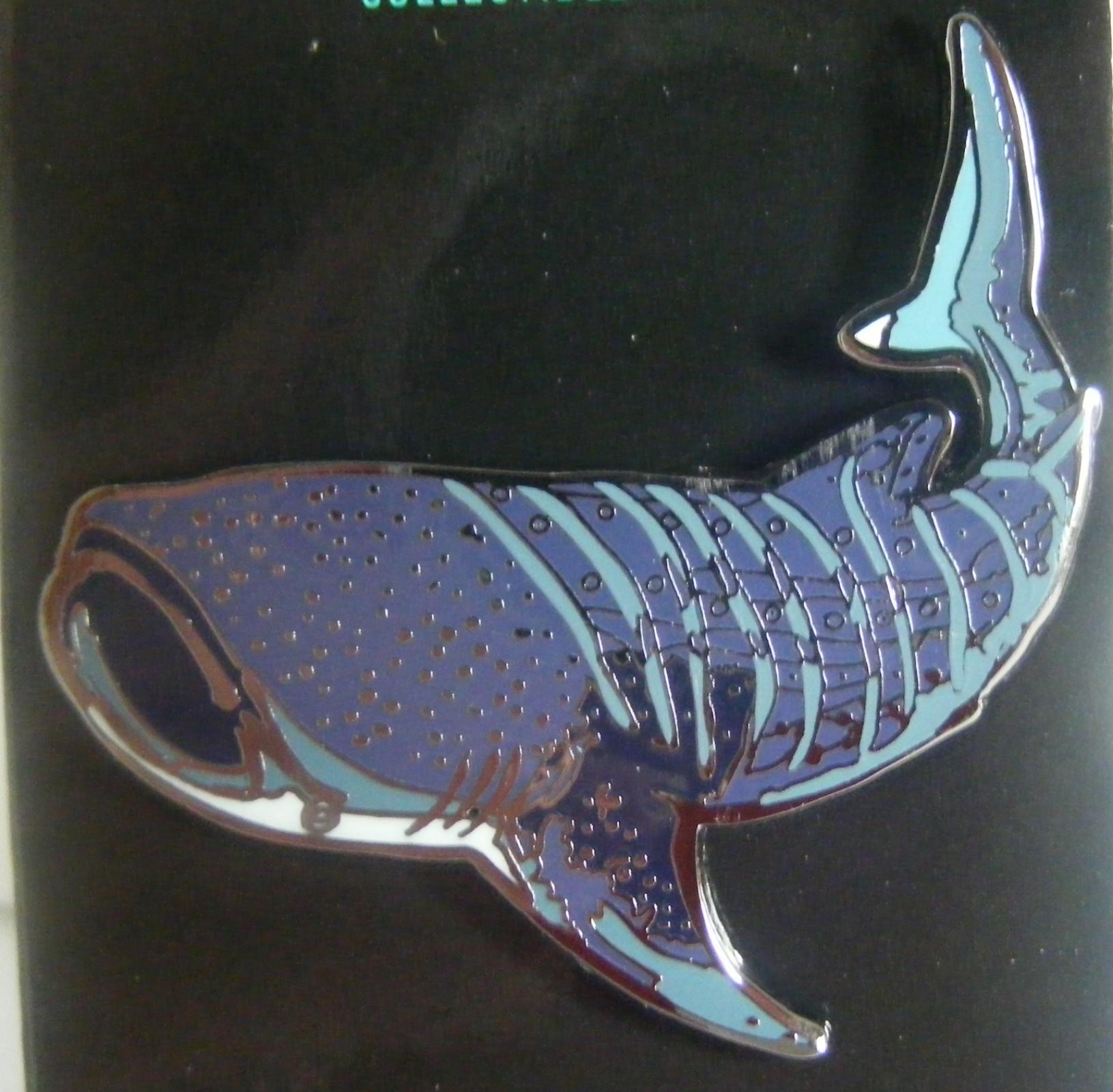 Whale shark feltie design badge reel aquarium embroiderthatnow