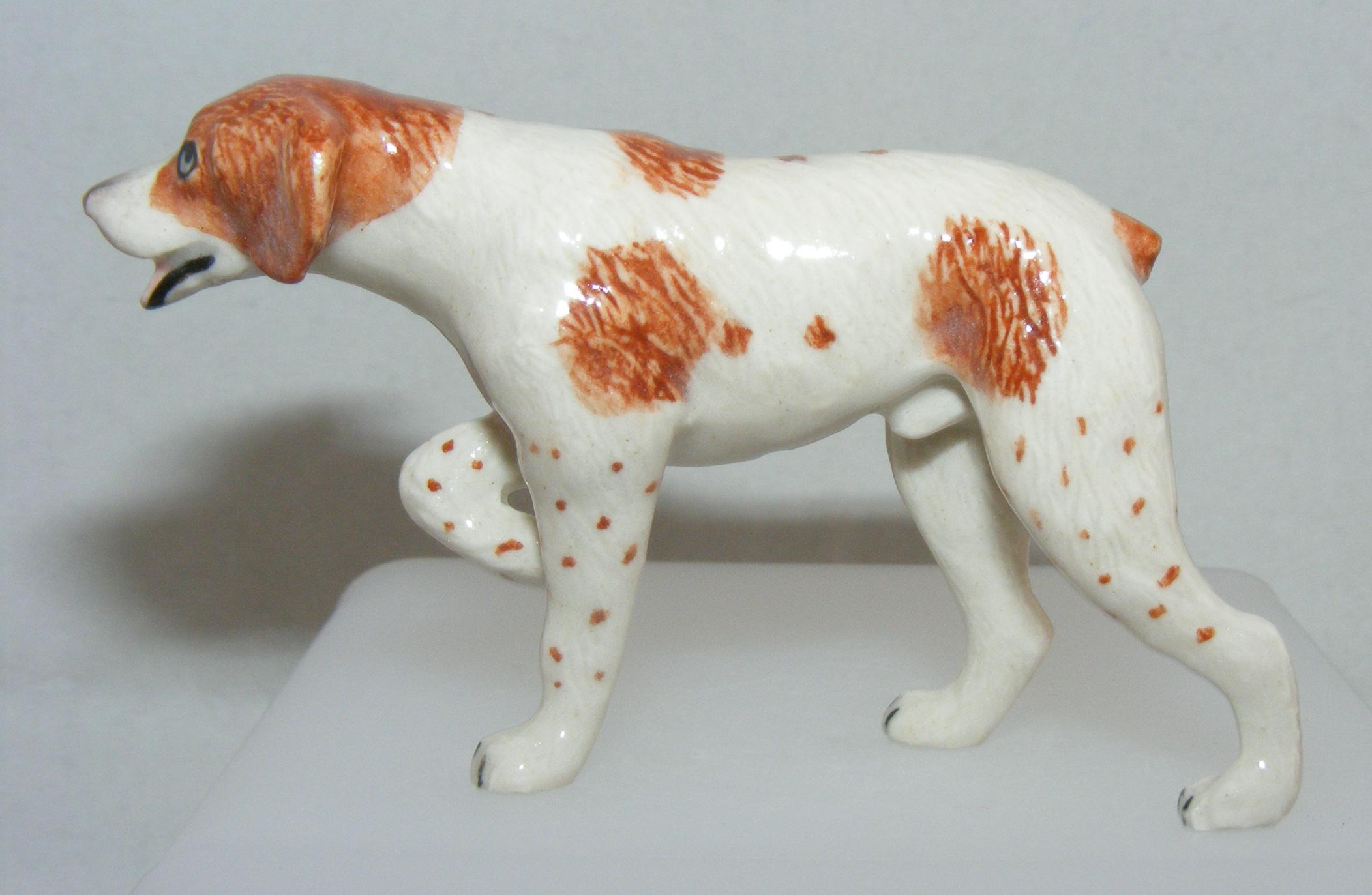 Klima Miniature Porcelain Animal Brittany Spaniel Stalking Brown ...