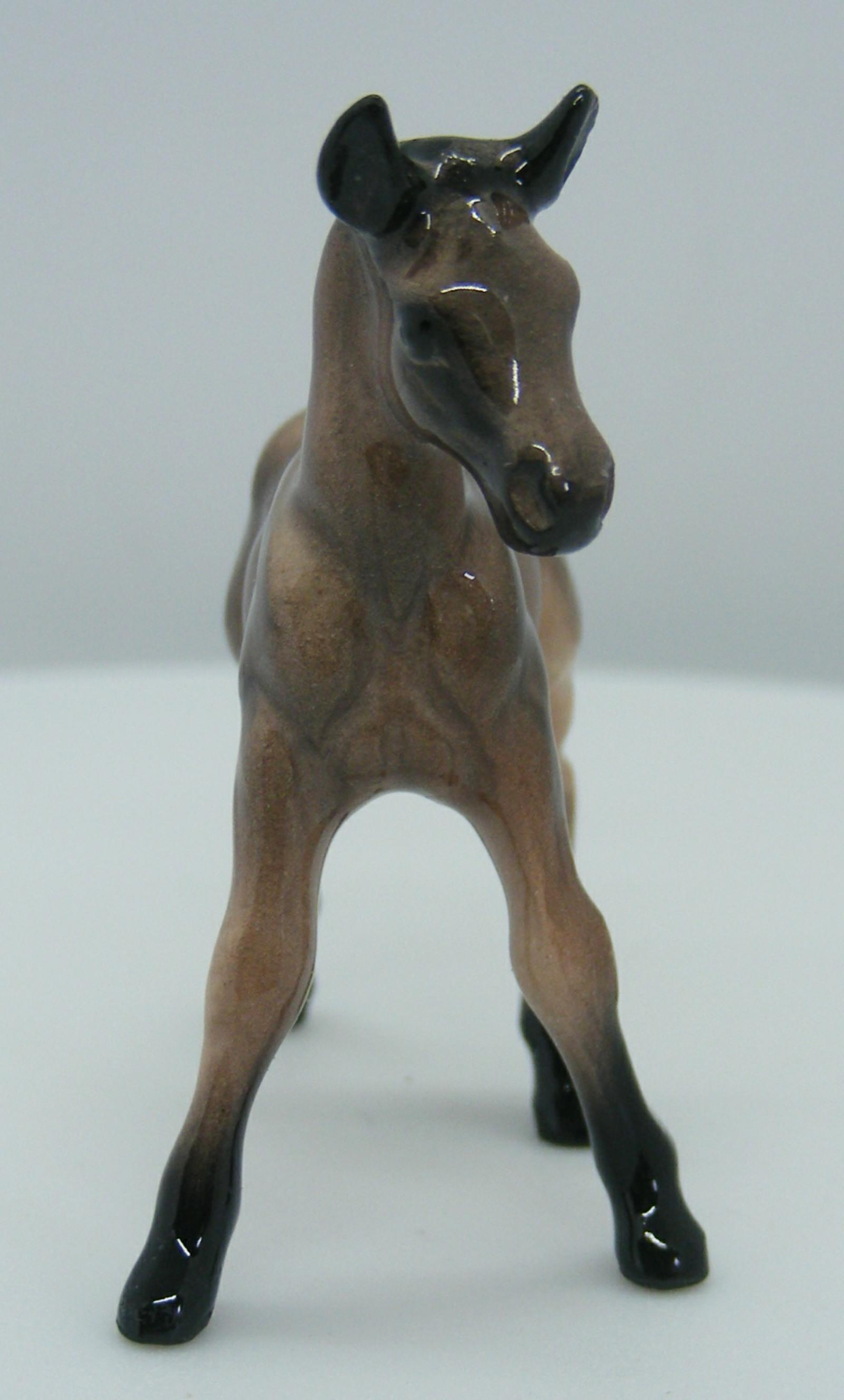 Hagen-Renaker Miniature Ceramic Animal Figure Mustang Colt Rose Grey 3310