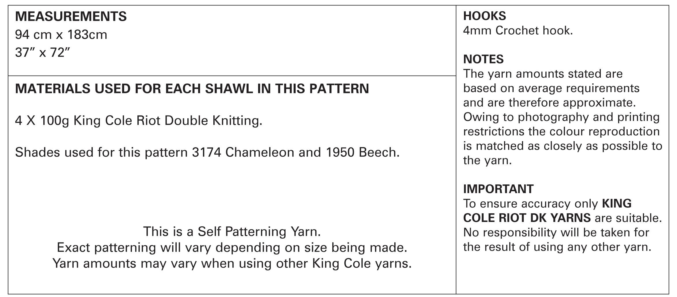 King Cole Pattern 5335<P>Details