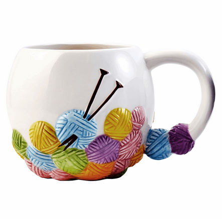 Ceramic Mug<P>Yarn Ball Design