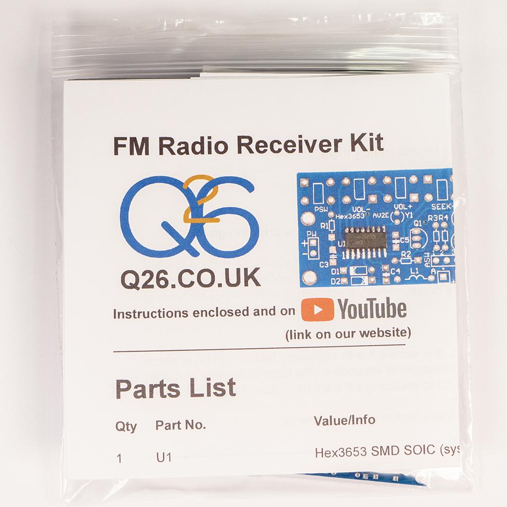 FM Radio kit instructions and package