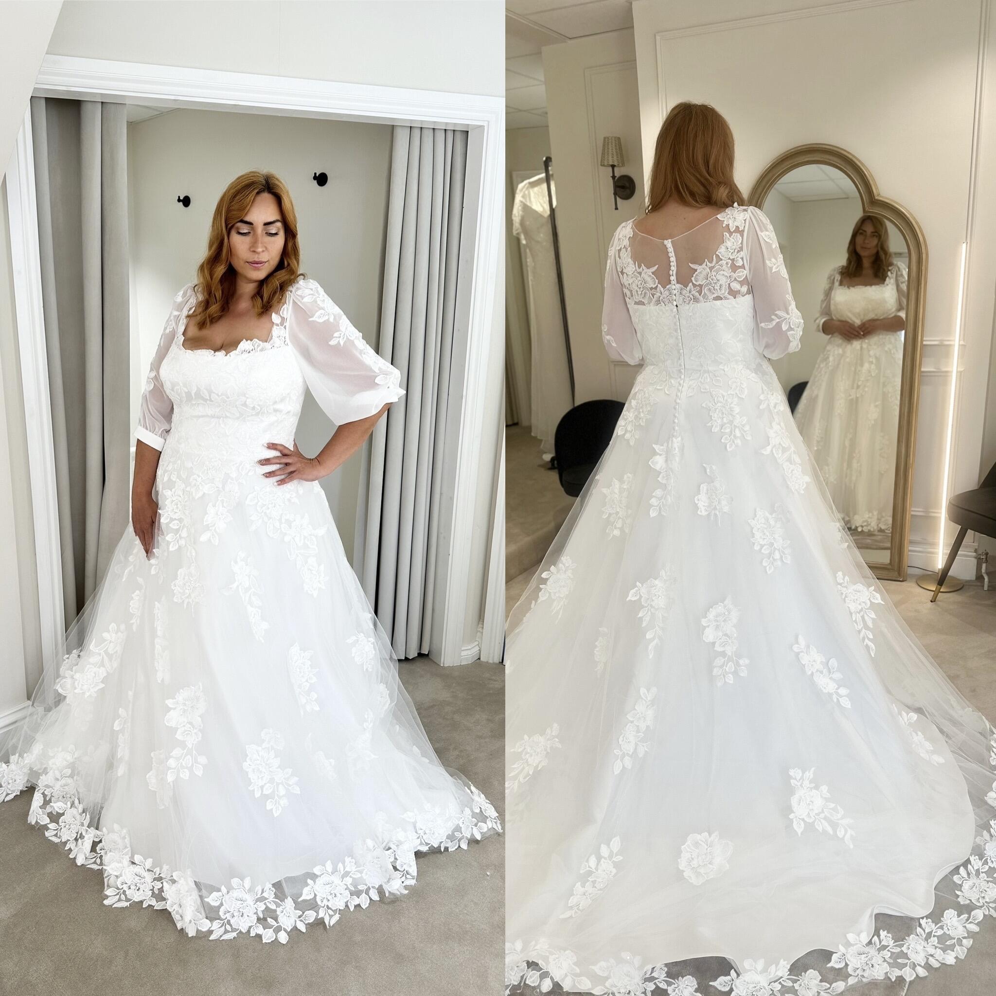 Boho wedding dress for plus size