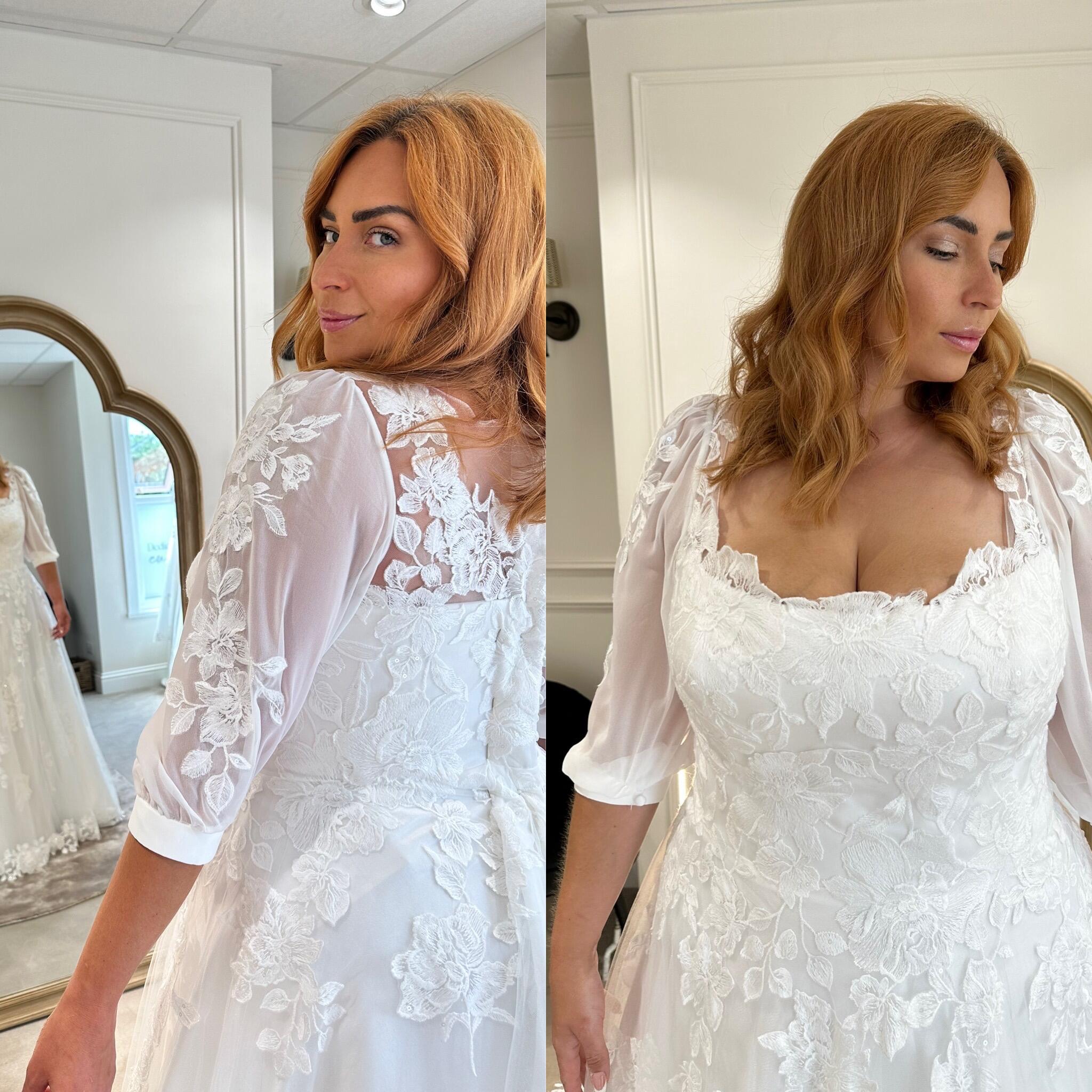 Boho wedding dress for plus size