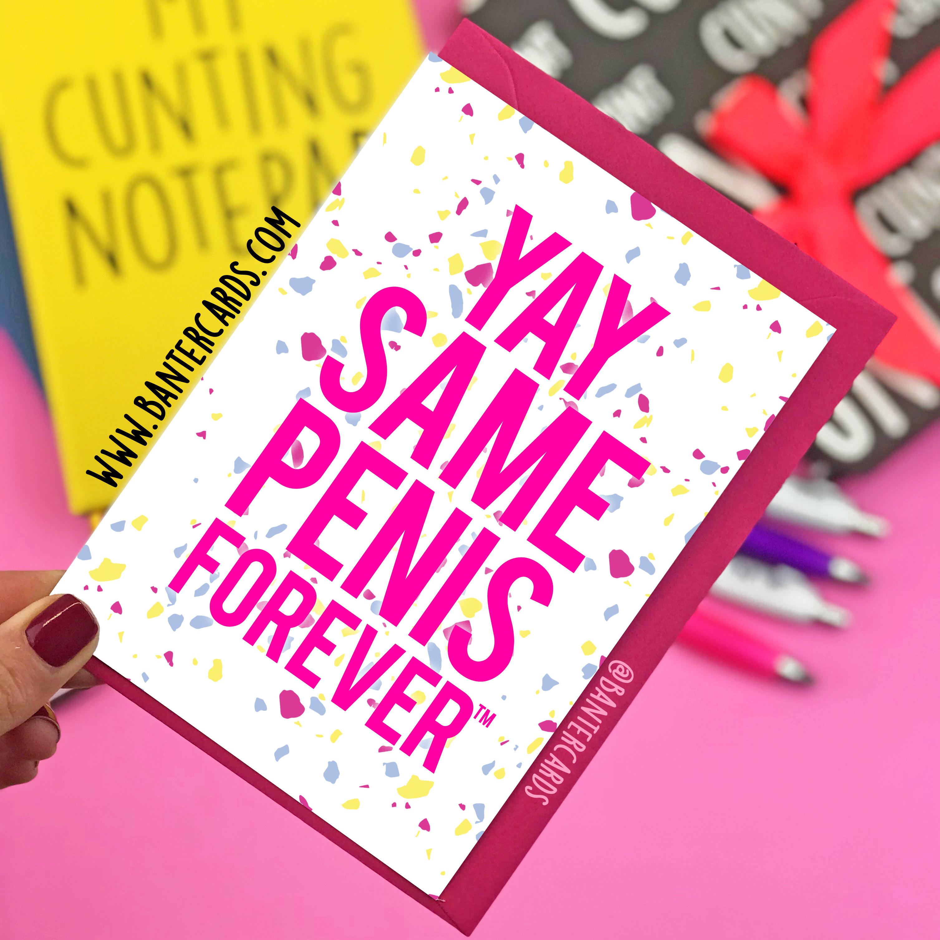 Yay Same Penis Forever Pen, Funny Pen, Banter Cards, Rude Pens