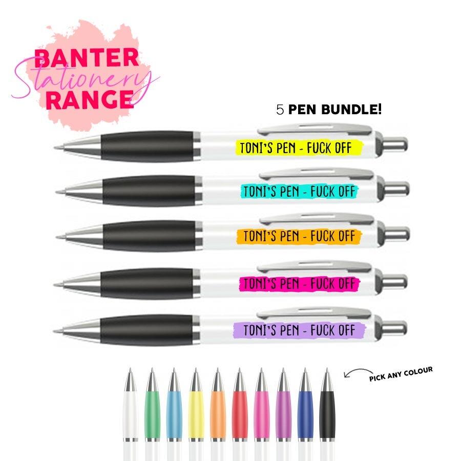 Buy wholesale 5 Pack of pens , The cunt pack of 5 sweary rude and offensive  pens