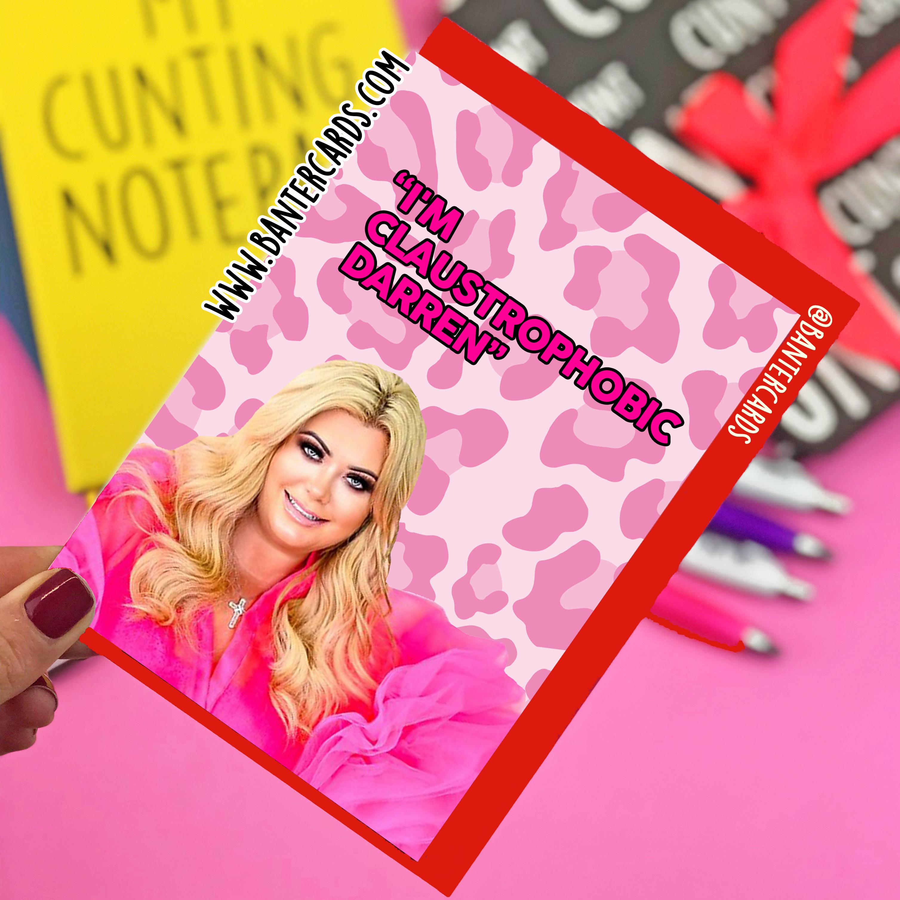 i'm claustrophic darren funny gemma collins card