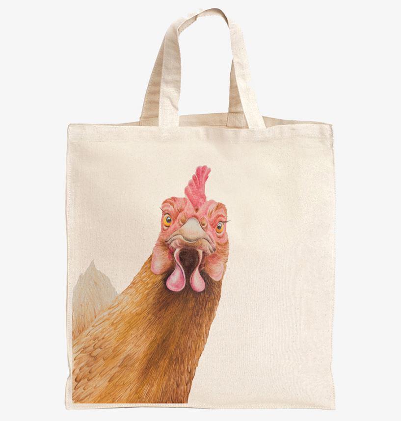 tote bag with chicken