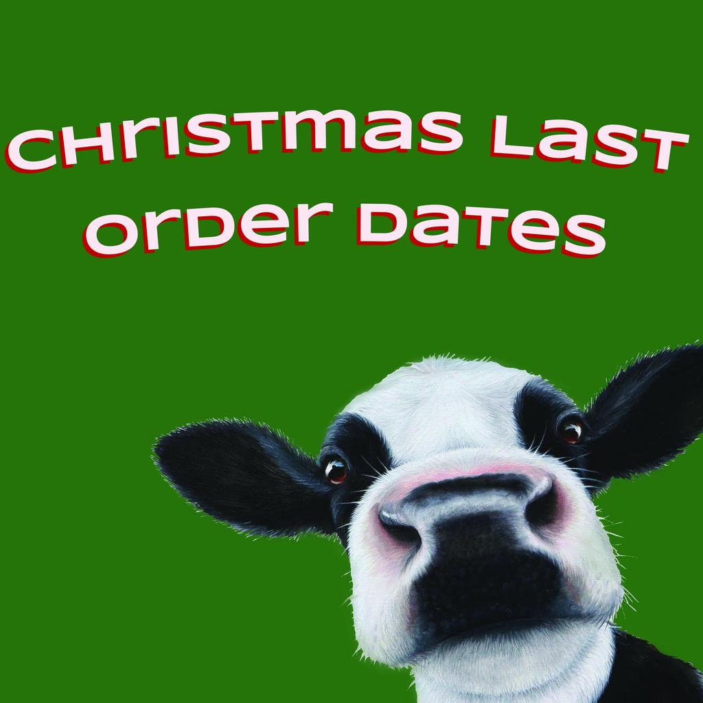 Last order dates for Christmas