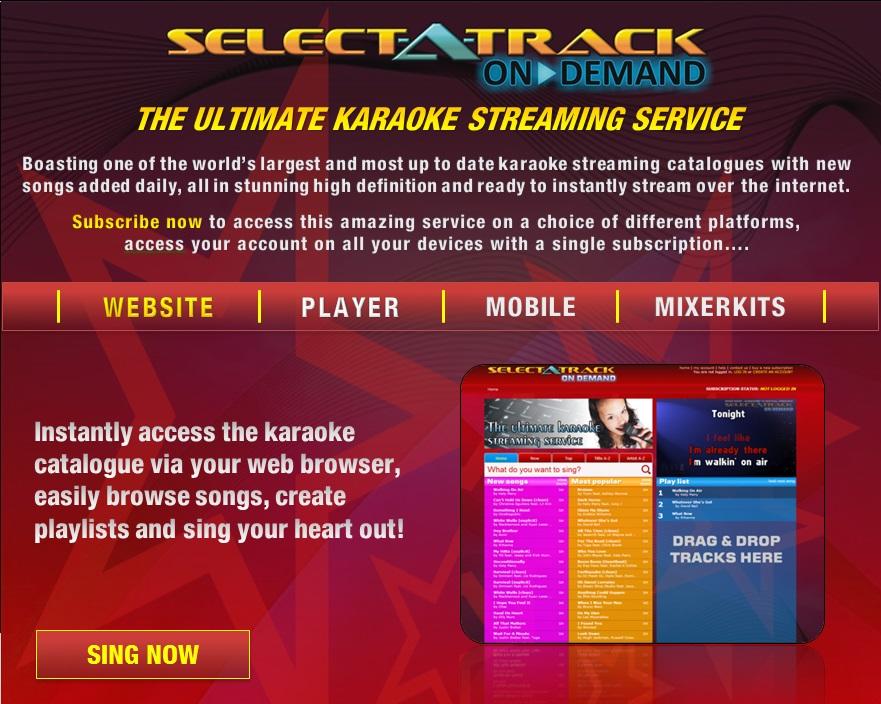 Selectatrack On Demand Karaoke Streaming