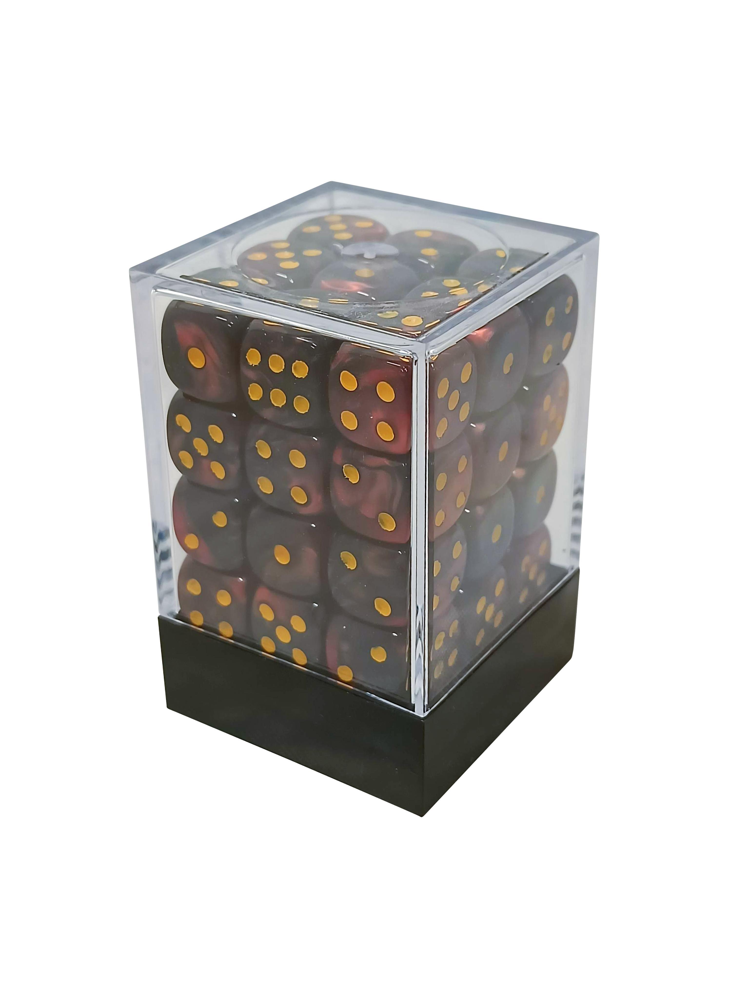 36 x 12MM d6 Blended Dark Arts Dice Set - Red & Black - Gifts for Geeks Leicester