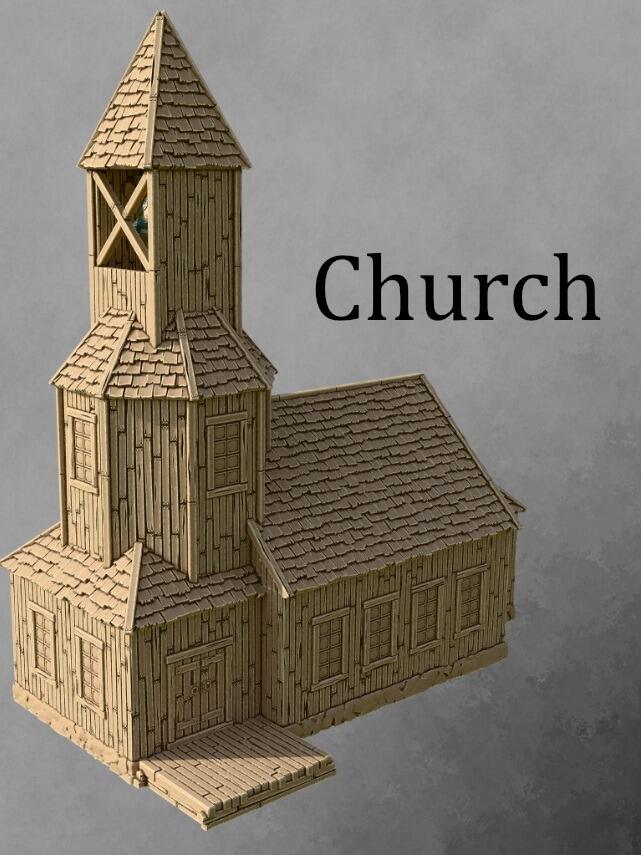 Large Wooden 28mm Scale Church - Historical / Fantasy - Gifts for Geeks Leicester