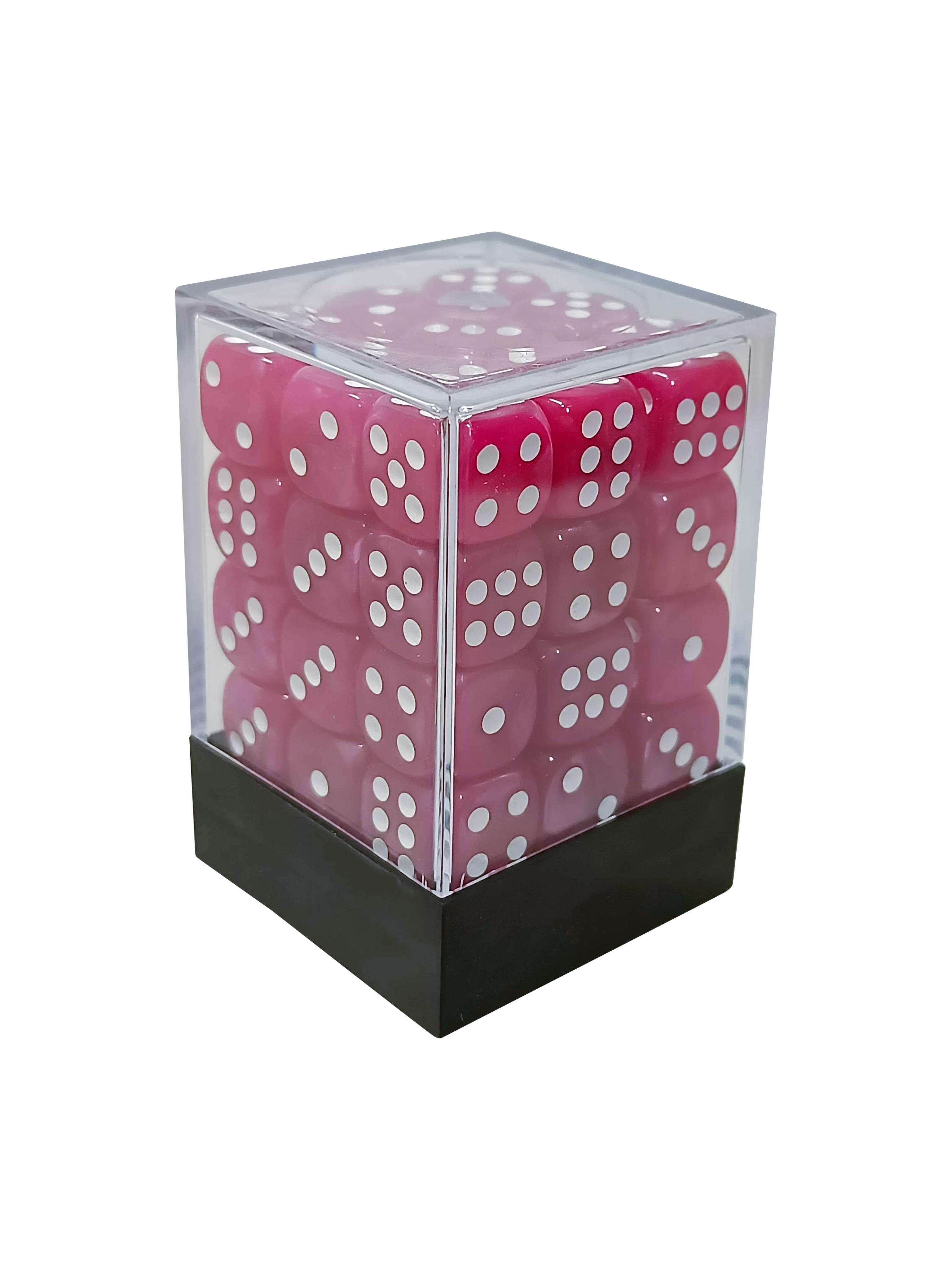 36 x 12MM d6 Rose Pink Pearl Dice Set - Gifts for Geeks Leicester