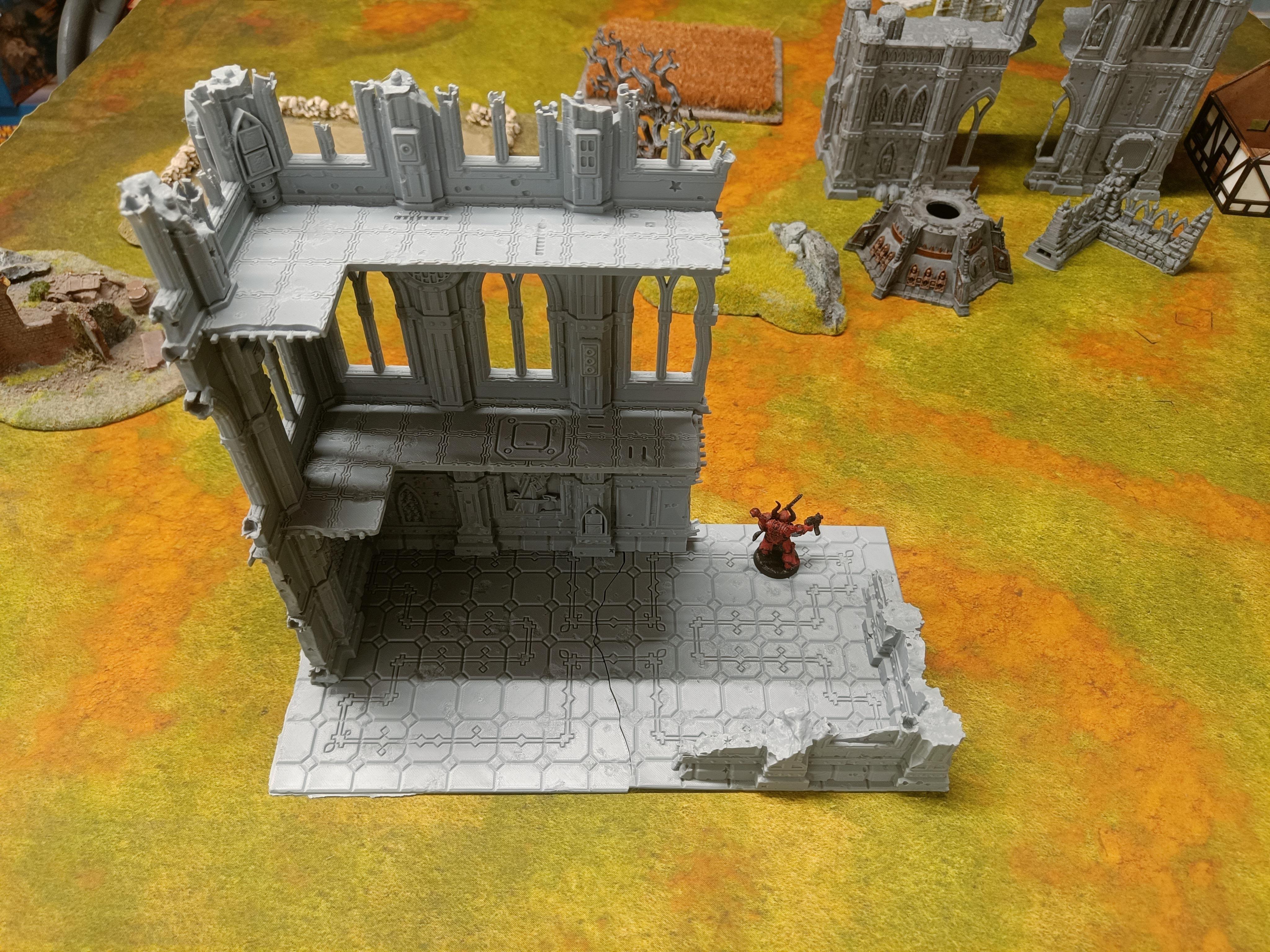 Large Gothic Ruined L Shape Scenery Tower Ruin - Gifts for Geeks Leicester