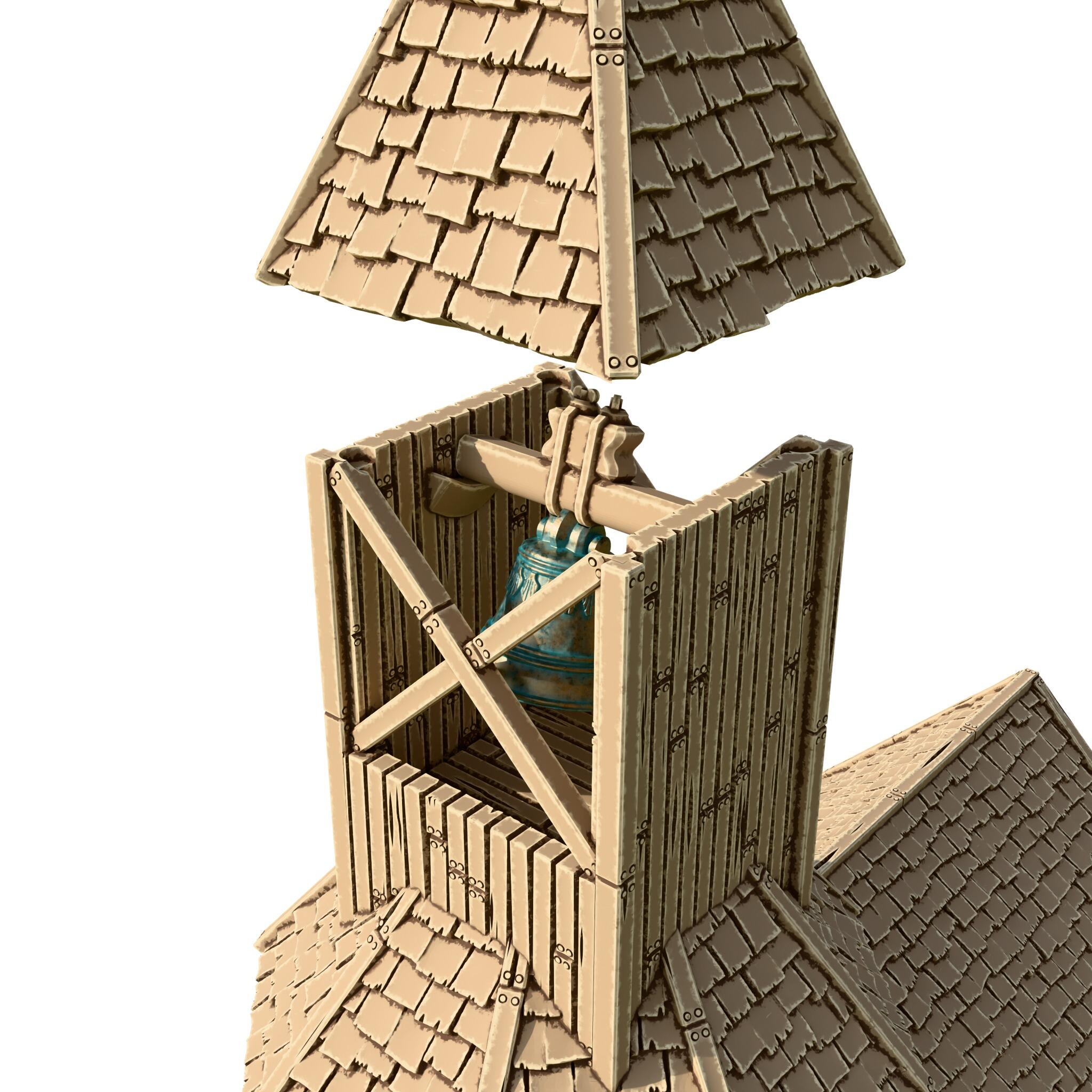 Large Wooden 28mm Scale Church - Historical / Fantasy thumbnail