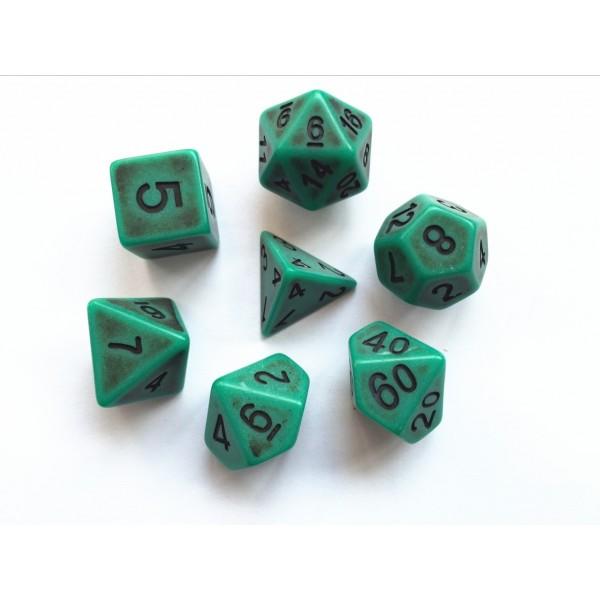 Green Ancient dice set - Gifts for Geeks Leicester