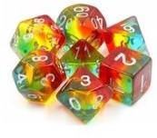 RAINBOW DARK CLEAR GRADIENTS DICE SET - Gifts for Geeks Leicester