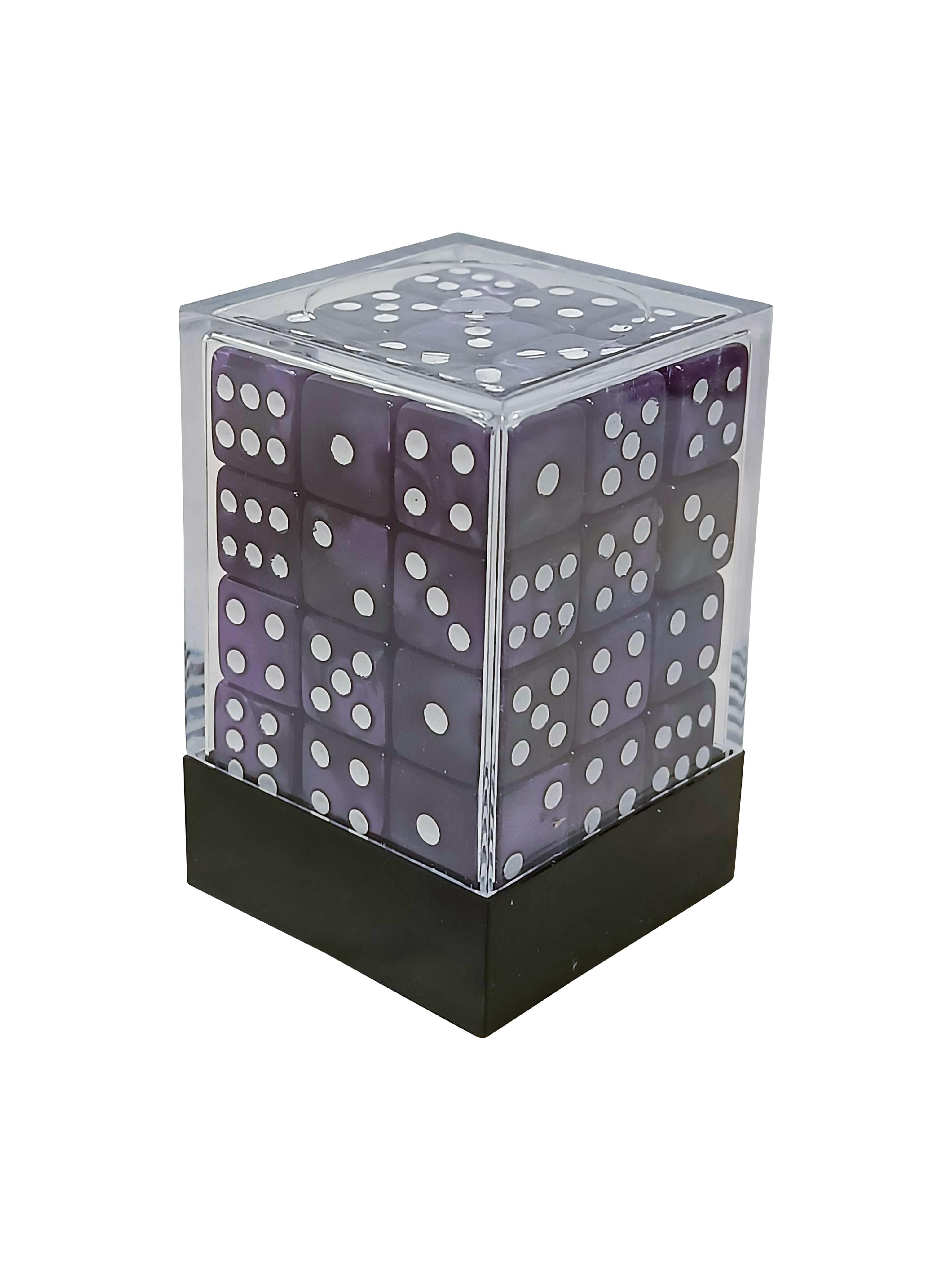 36 x 12MM d6 Purple Pearl Dice Set - Gifts for Geeks Leicester
