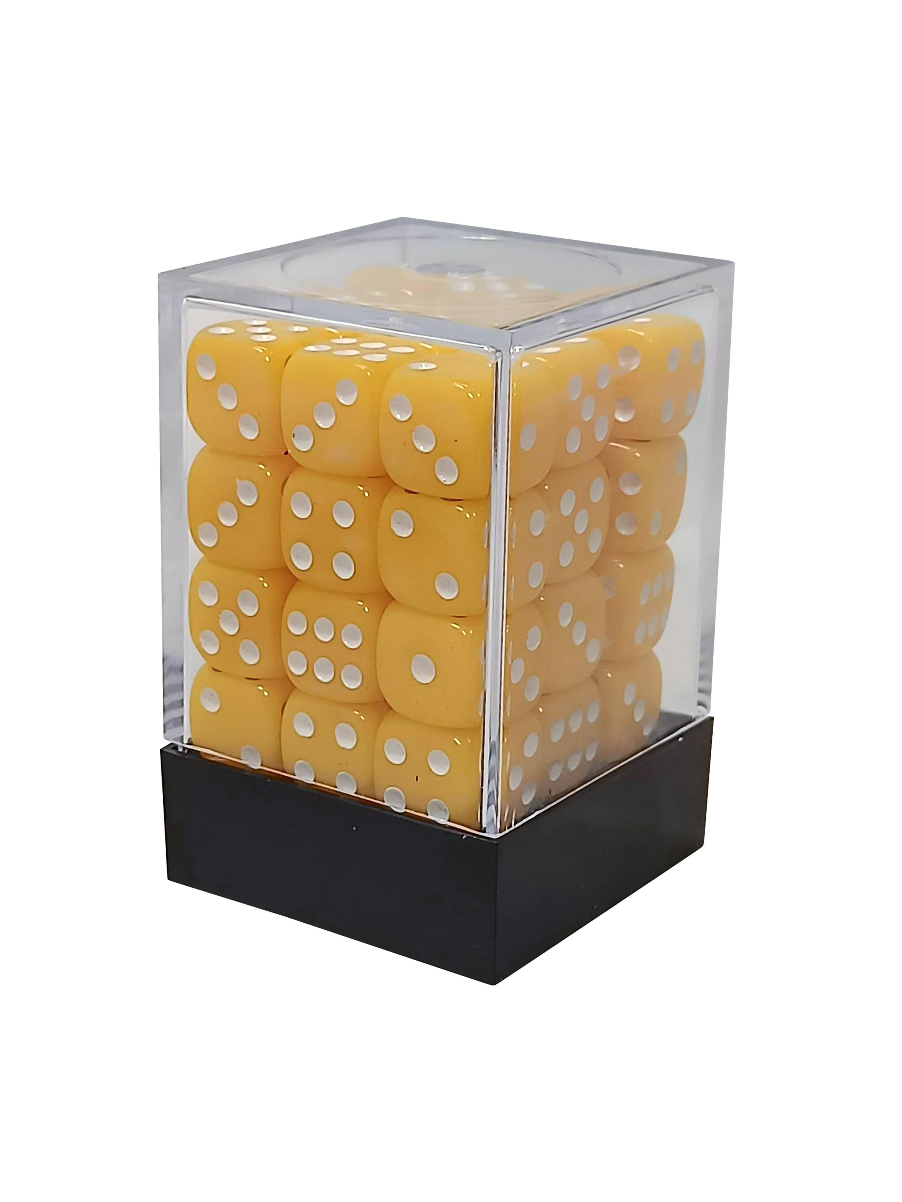 36 x 12MM d6 Yellow Opaque Dice Set - Gifts for Geeks Leicester