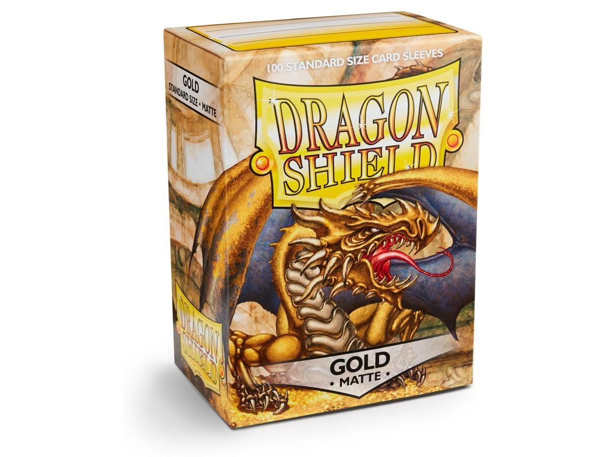 Dragon Shield Standard Sleeves Gold Matte (100) - Gifts for Geeks Leicester