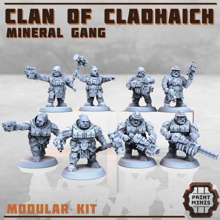 Clan of Cladhaich Space Dwarf Mineral Gang (QTY 10) - Gifts for Geeks Leicester