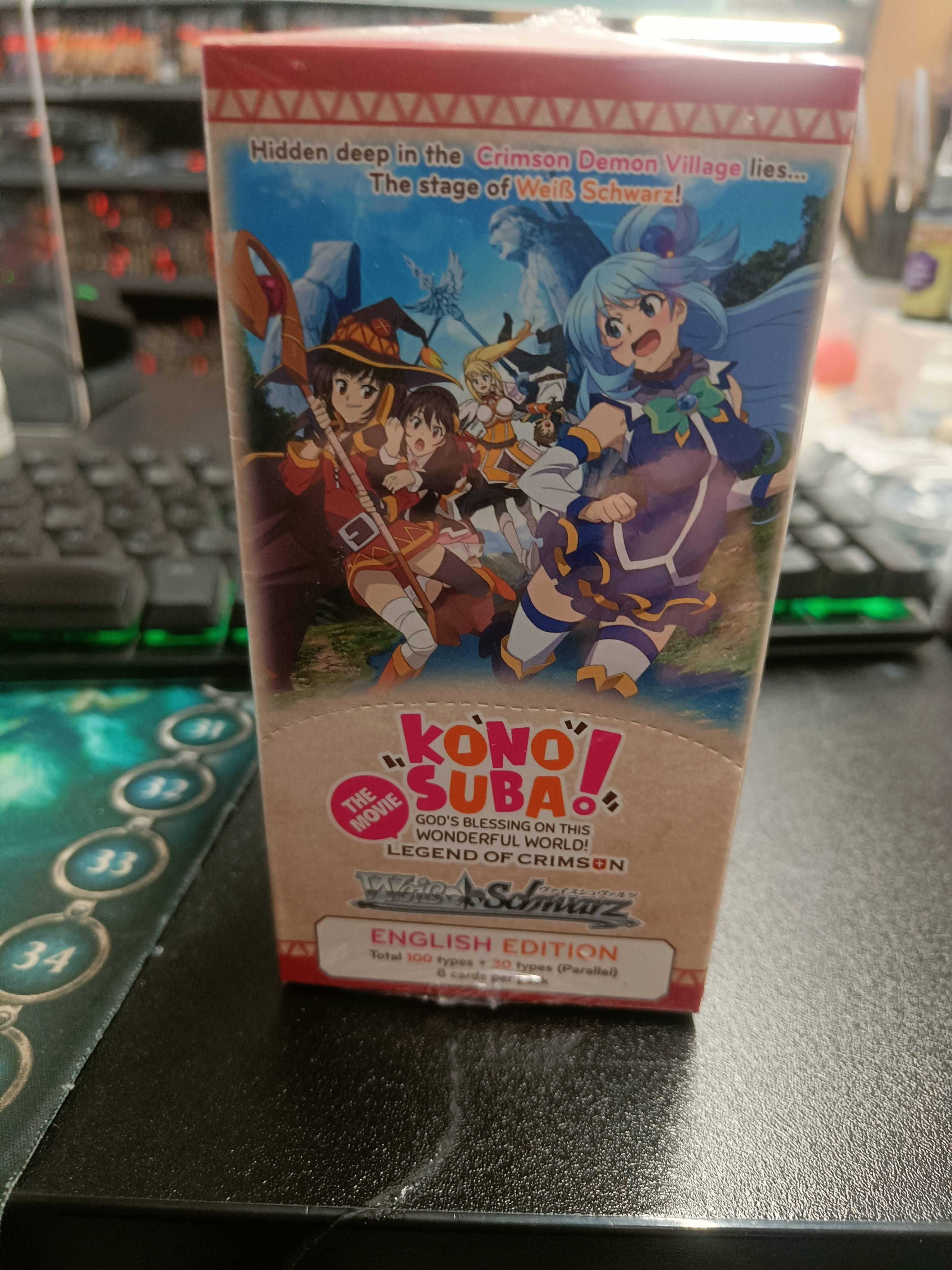 English Weiss Schwarz KonoSuba The Movie: Legend of Crimson Booster Box (SEALED) - Gifts for Geeks Leicester
