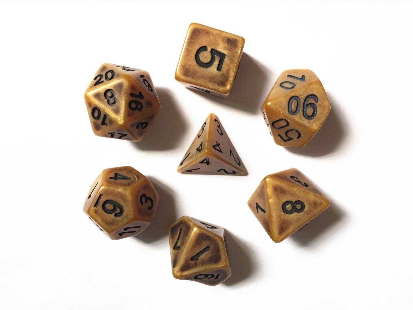 Gold Ancient dice set thumbnail