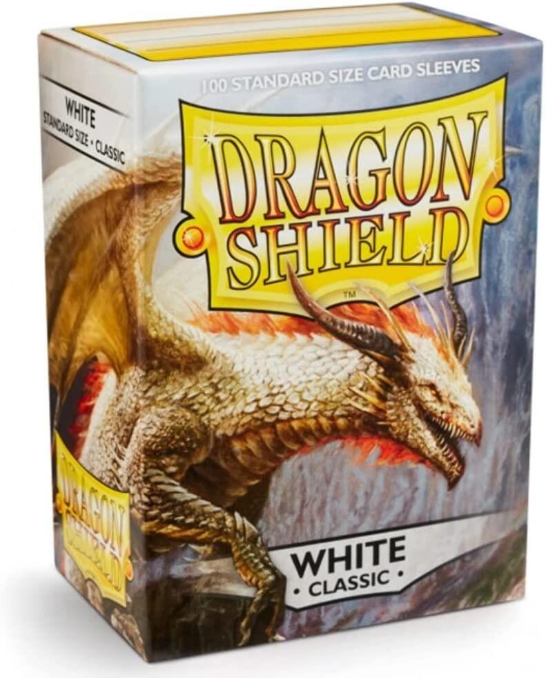 Dragon Shield Standard Sleeves White Classic 100 - Gifts for Geeks Leicester