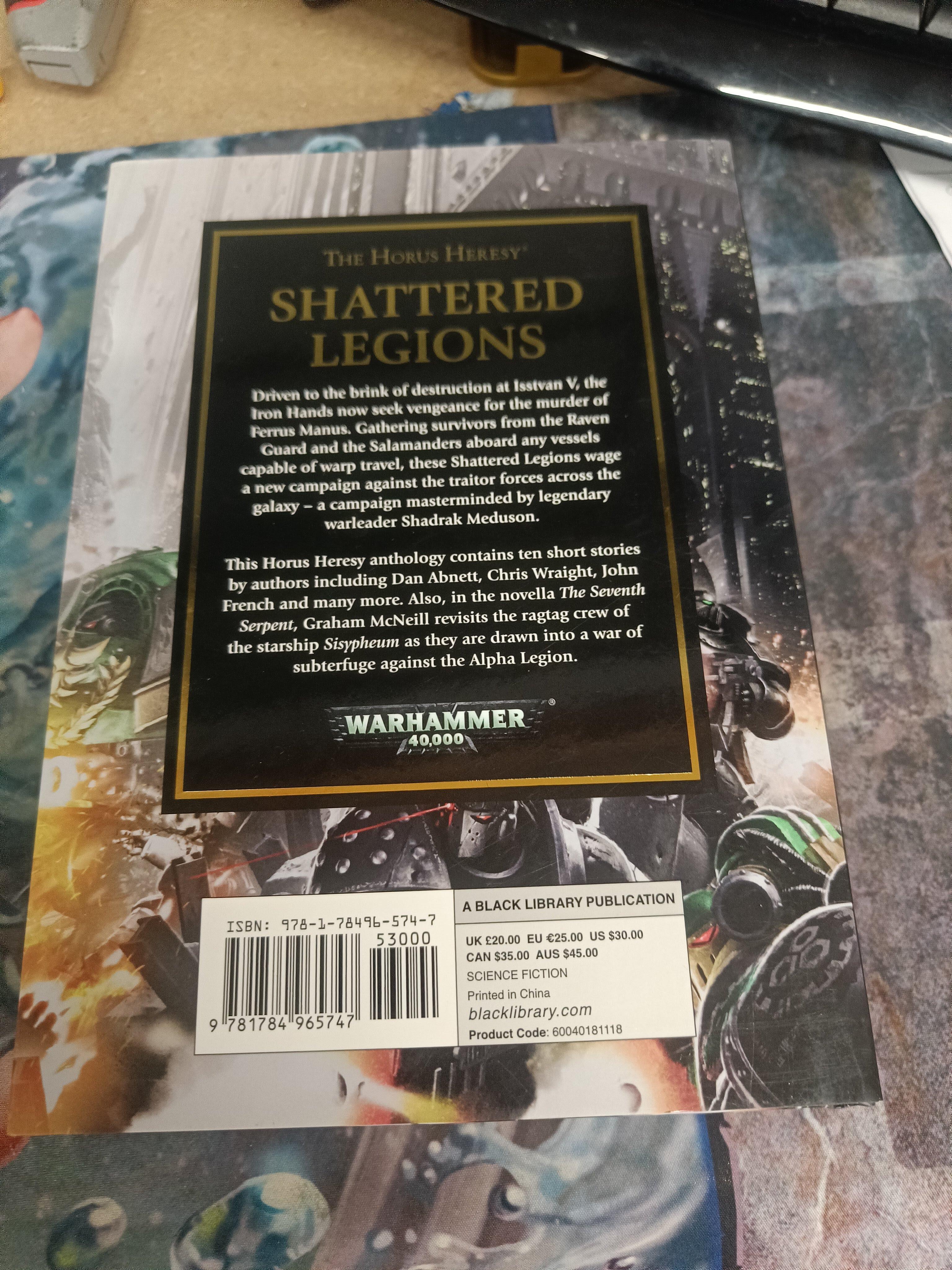 Shattered Legions -Hardback The Horus Heresy - Gifts for Geeks Leicester