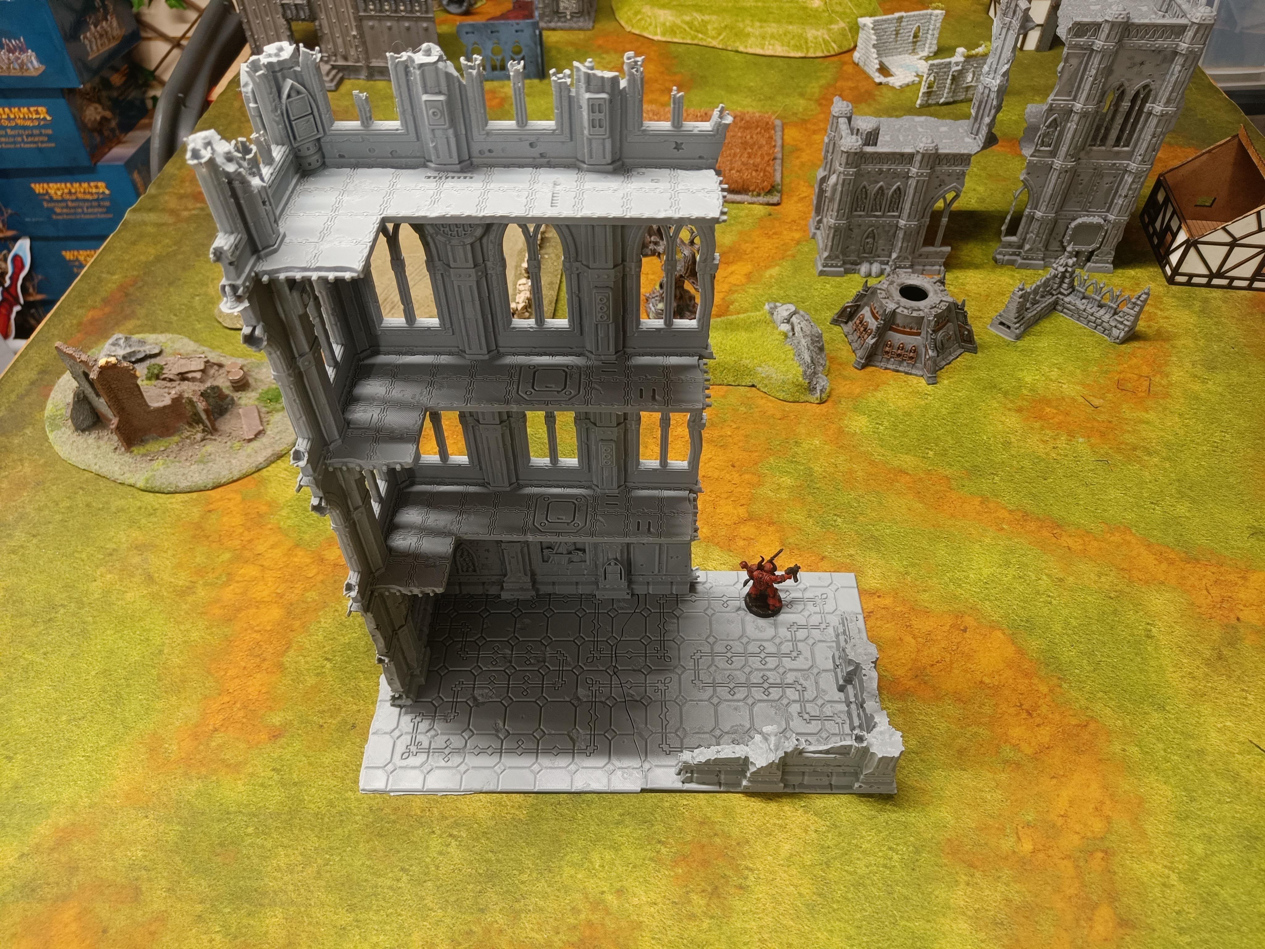 Large Gothic Ruined L Shape Scenery Tower Ruin - Gifts for Geeks Leicester
