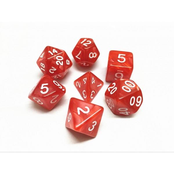 Red Pearl Dice Set - Gifts for Geeks Leicester