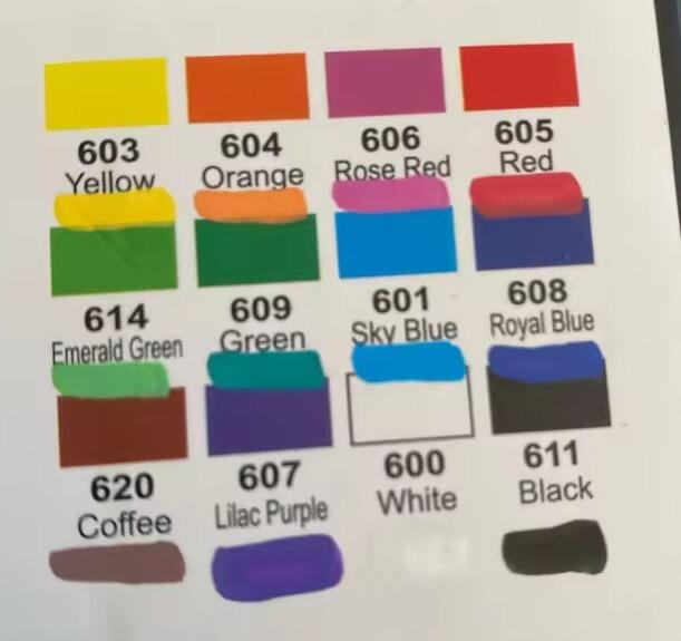 12 Colors Acrylic Paint Pens Markers Brush Tip Paint Set thumbnail