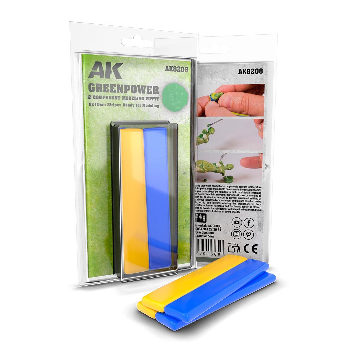 AK Interactive Greenpower 2 Component Modeling Putty - Gifts for Geeks Leicester