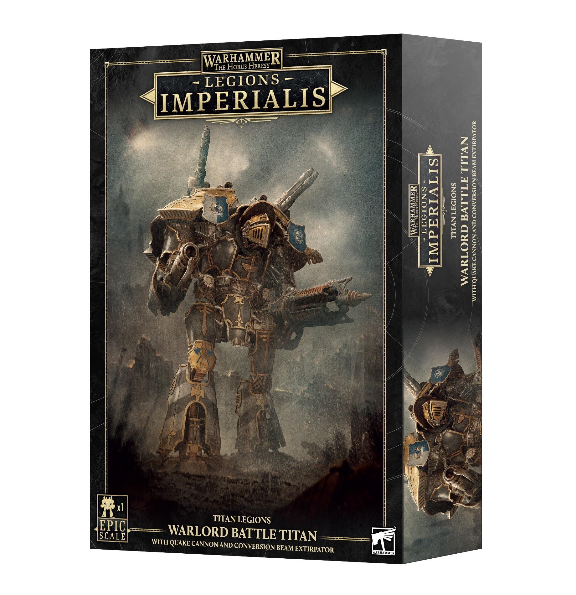 LEGIONS IMPERIALIS WARLORD TITAN WITH QUAKE CANNON AND BEAM EXTIRPATOR - Gifts for Geeks Leicester