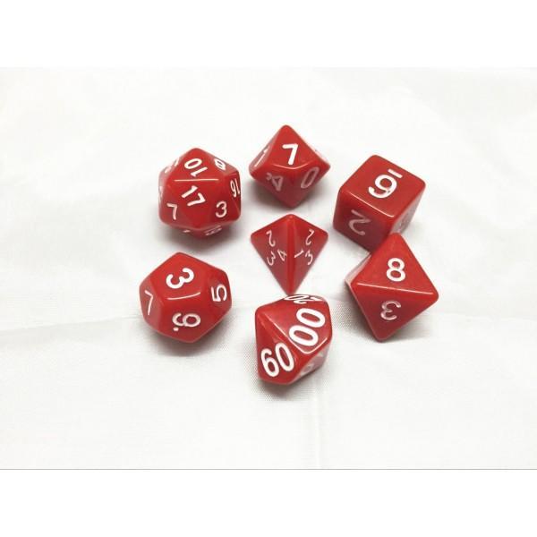 RED OPAQUE DICE SET - Gifts for Geeks Leicester