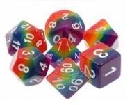RAINBOW DARK GRADIENTS DICE SET - Gifts for Geeks Leicester