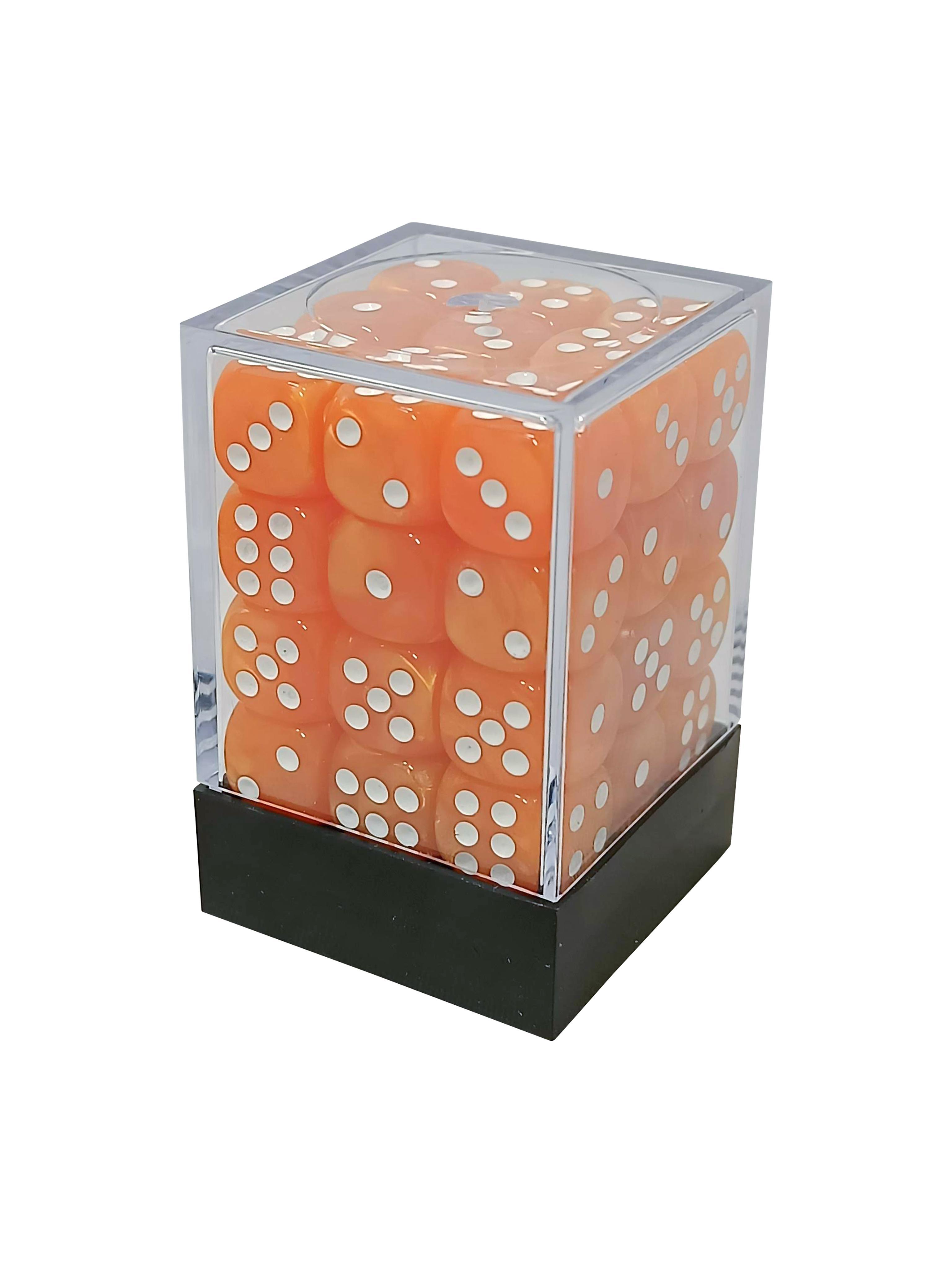 36 x 12MM d6 Orange Pearl DICE set - Gifts for Geeks Leicester