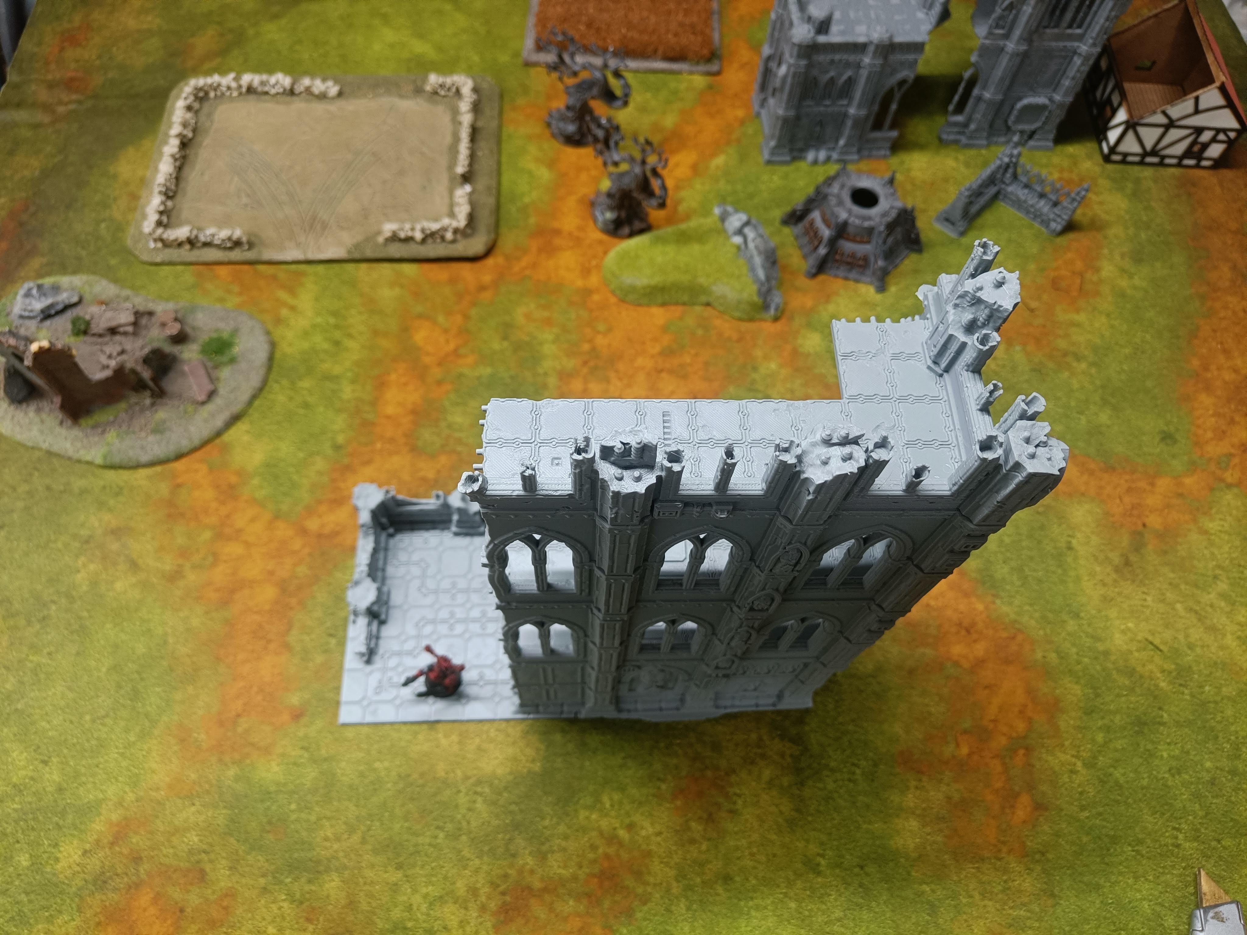 Large Gothic Ruined L Shape Scenery Tower Ruin - Gifts for Geeks Leicester