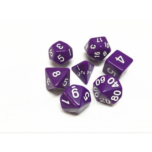 PURPLE OPAQUE DICE SET - Gifts for Geeks Leicester