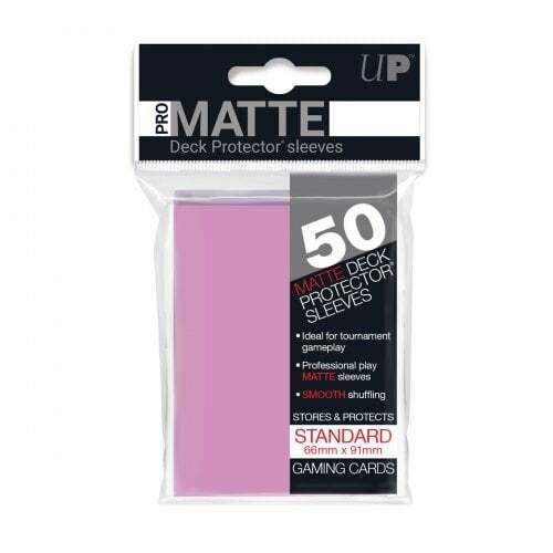 Ultra Pro Pack of 50 Standard Sized Sleeves: Pink - Gifts for Geeks Leicester