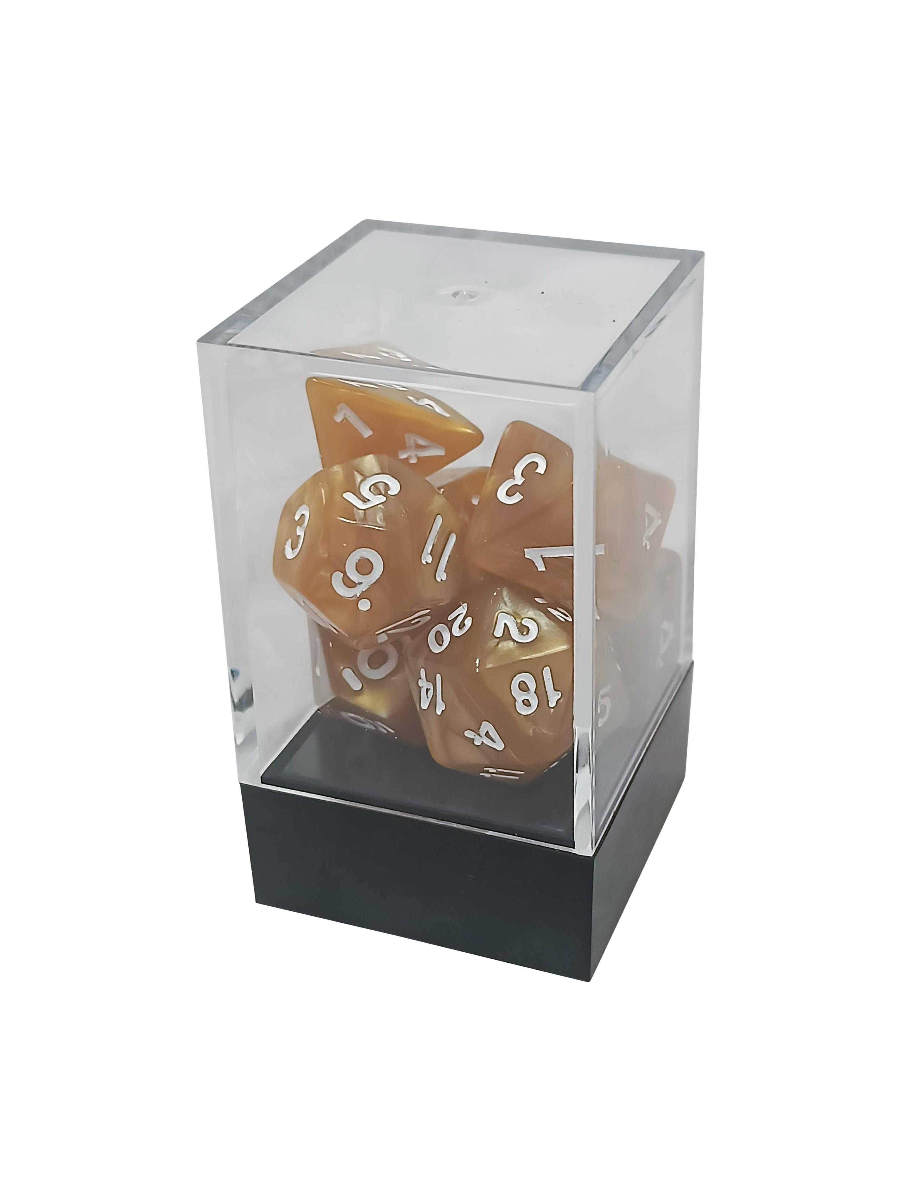 Golden Pearl Dice Polyhedral Set thumbnail