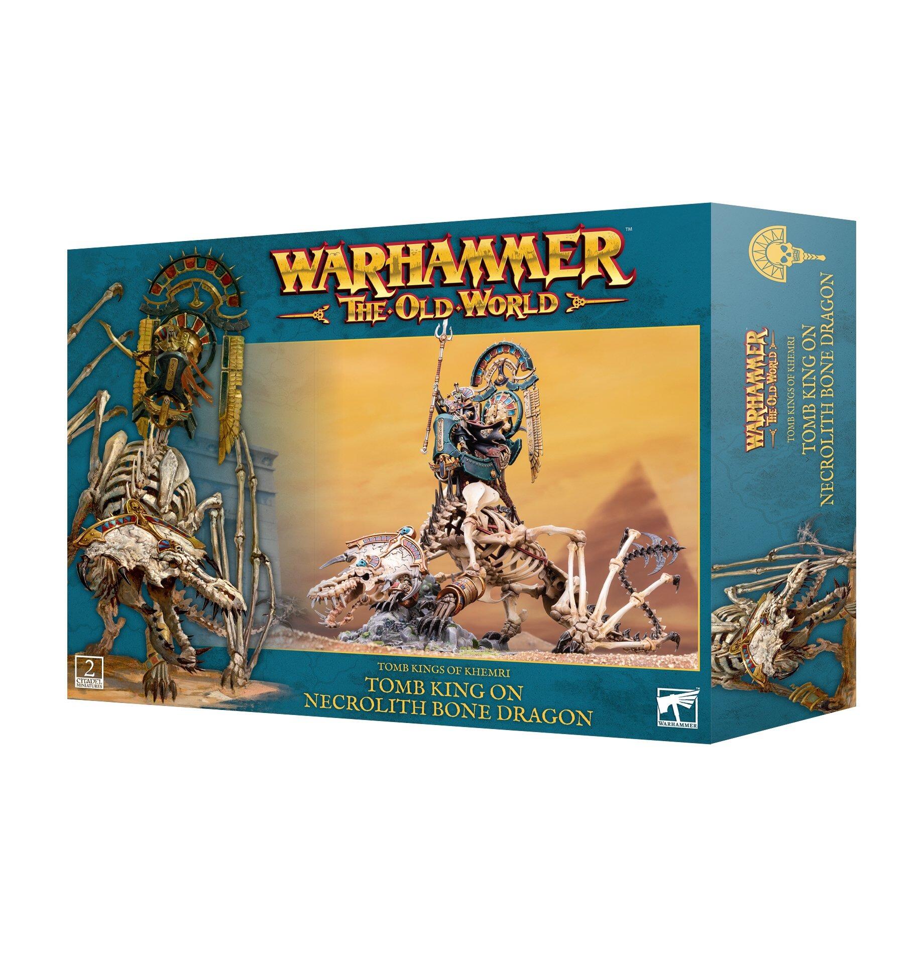 TOMB KINGS OF KHEMRI: TOMB KING ON NECROLITH BONE DRAGON - Gifts for Geeks Leicester