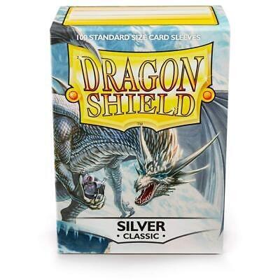 Dragon Shield Standard Sleeves Silver (Classic) 100 - Gifts for Geeks Leicester