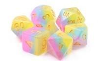 BRIGHT RAINBOW GRADIENTS DICE SET - Gifts for Geeks Leicester