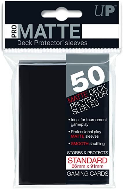 Ultra Pro Pack of 50 Standard Sized Sleeves: Black - Gifts for Geeks Leicester