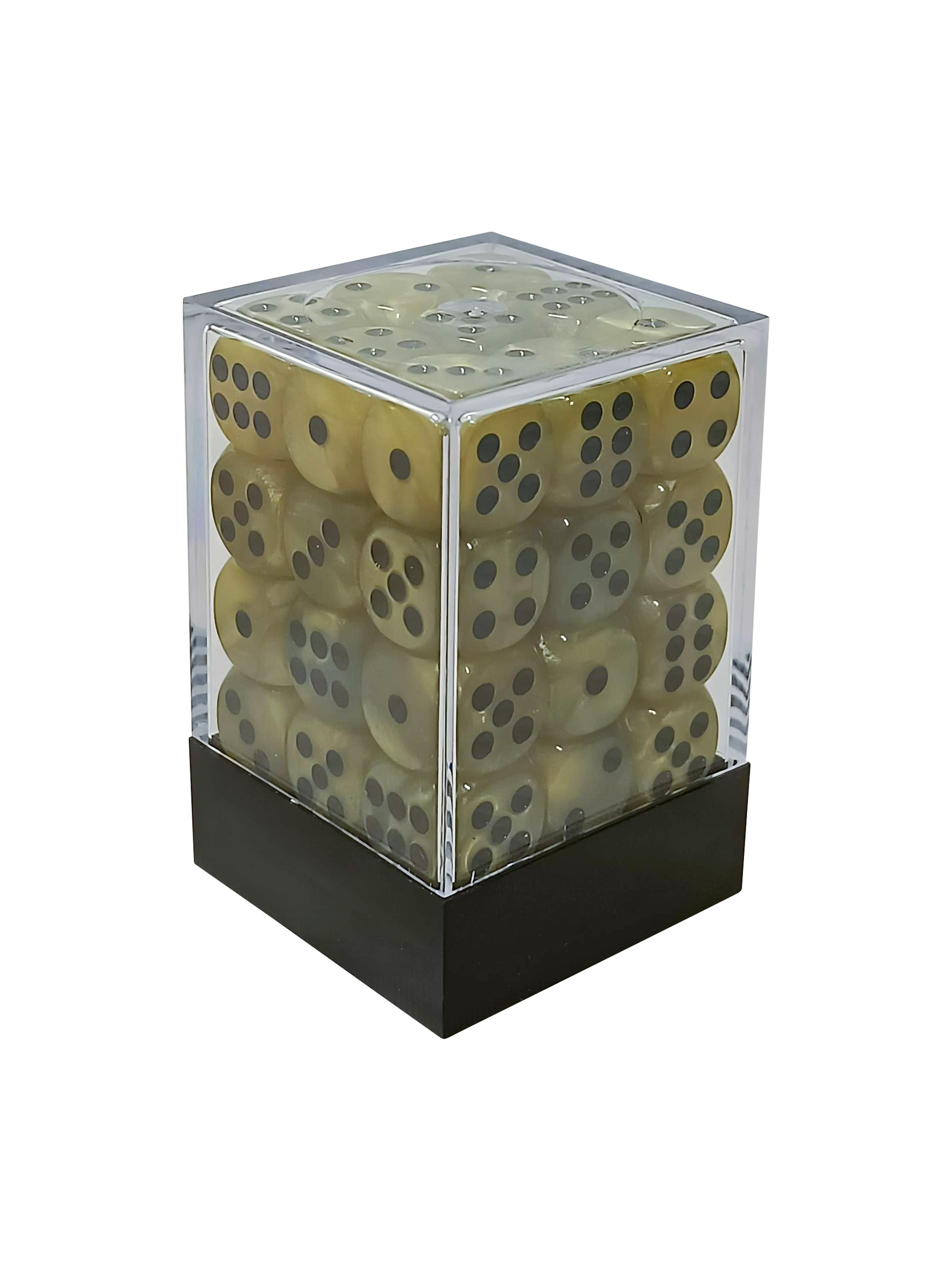36 x 12MM d6 Atomic Yellow Pearl Dice Set thumbnail