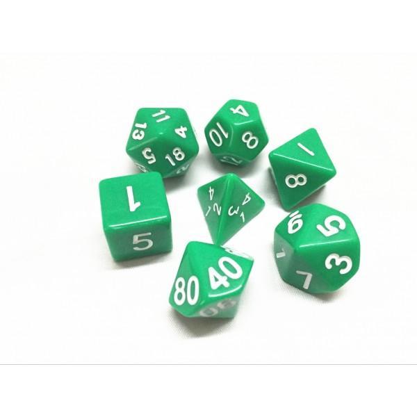 GREEN OPAQUE DICE SET - Gifts for Geeks Leicester