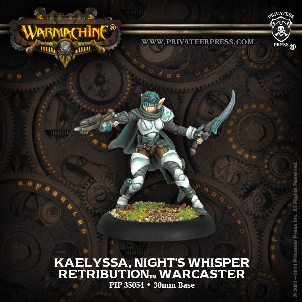 Retribution Warcaster Kaelyssa Night Whisper  RESCULPT thumbnail