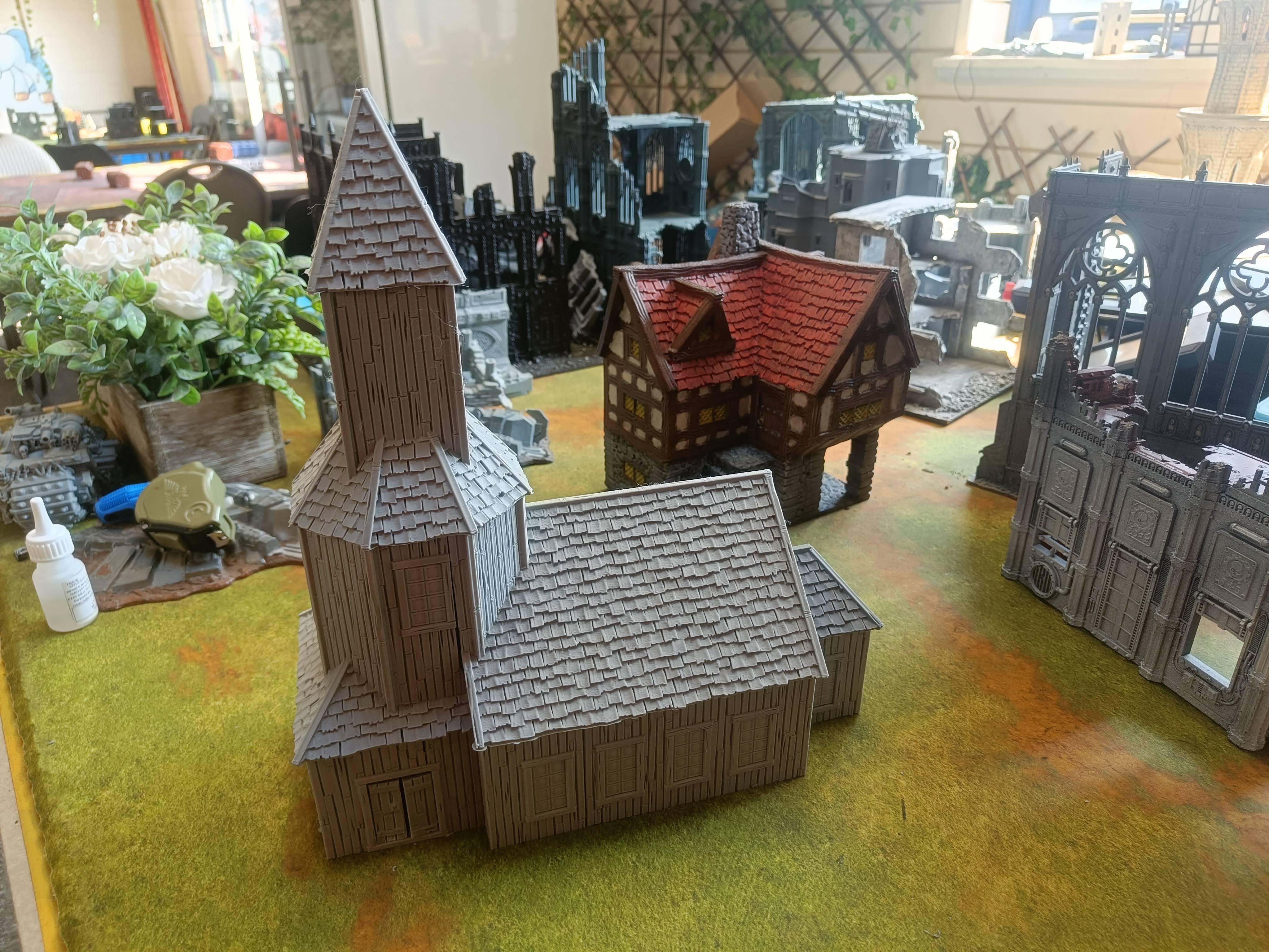 Large Wooden 28mm Scale Church - Historical / Fantasy - Gifts for Geeks Leicester