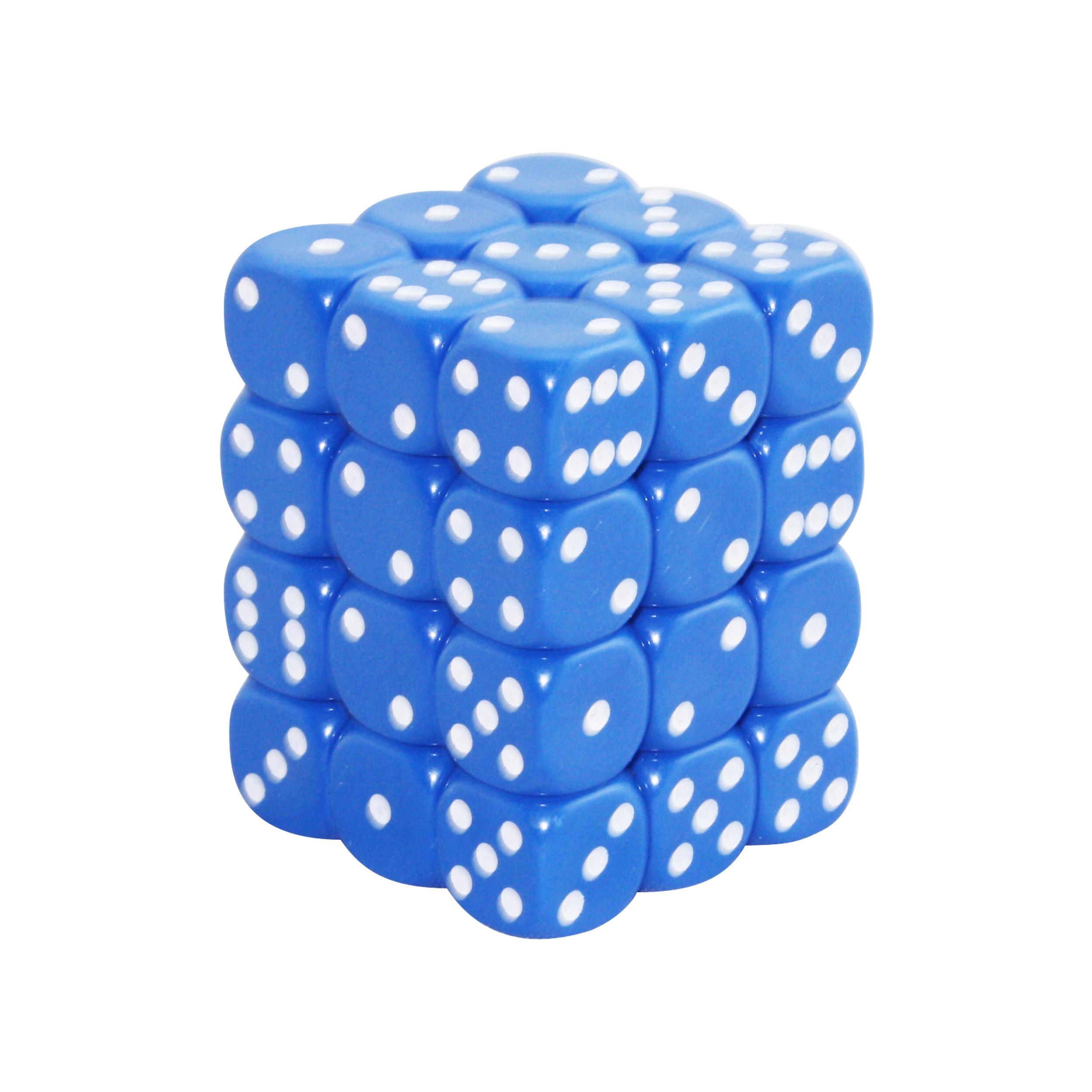 12MM d6 Opaque DICE set - Blue - Gifts for Geeks Leicester